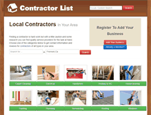 Tablet Screenshot of contractorlist.org